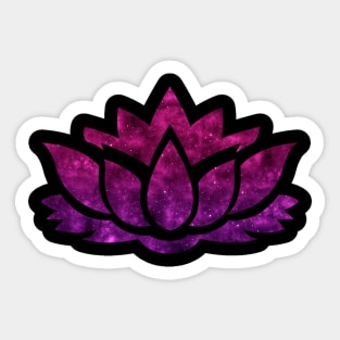 Lotus Flower (Galaxy Design) Sticker